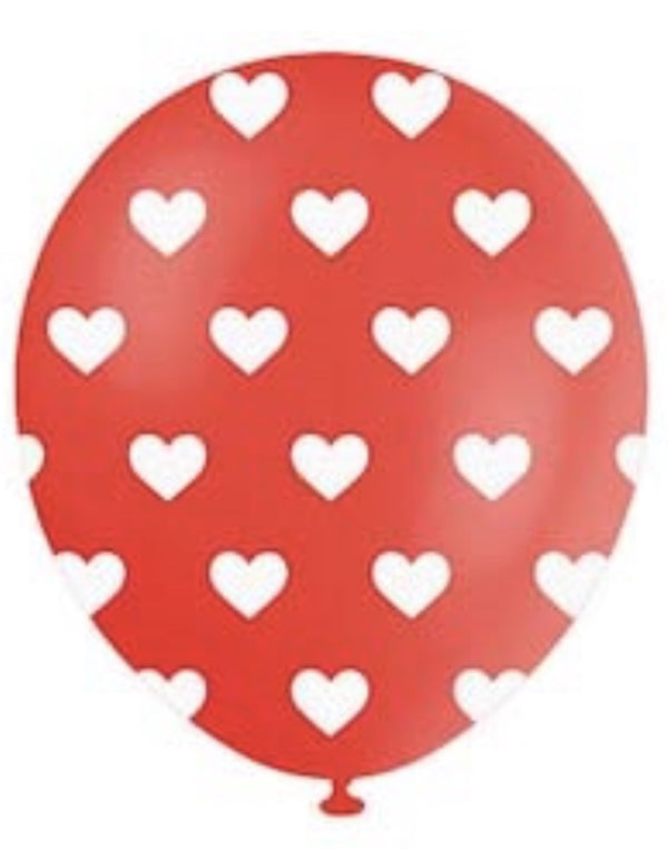 BALLOON 10PK HEARTS